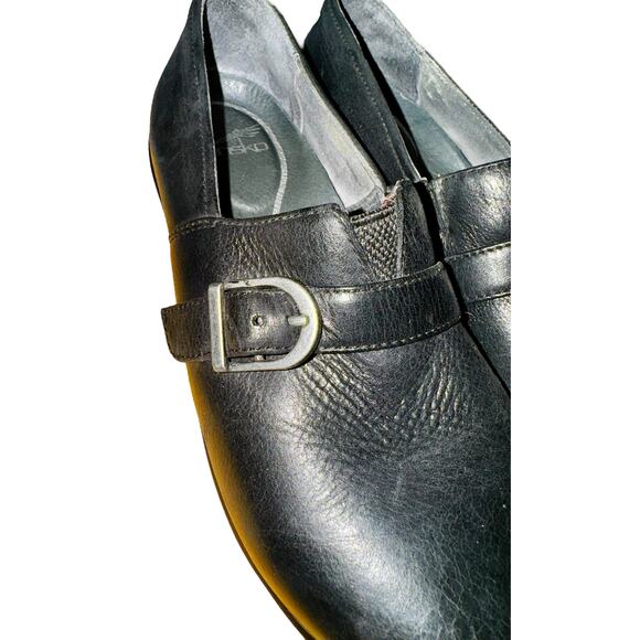 Dansko Chunky Clog Women's Size 36 US 5.5-6 Black Leather Buckle Comfort Shoe - Picture 5 of 8